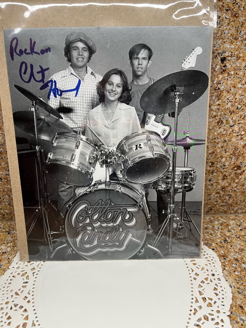 Cotton Candy Band with Clint Howard signed autograph.  Brother of Ron Howard.